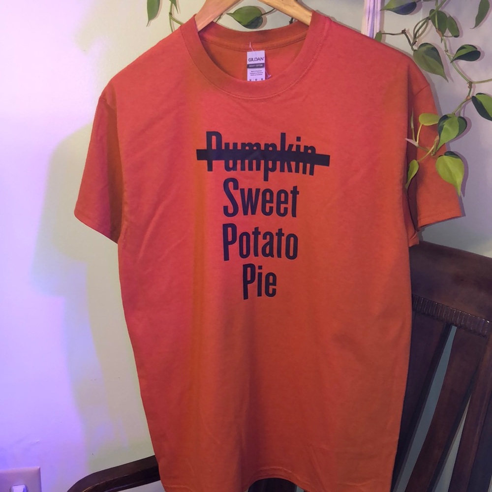 New Burnt orange short sleeve adult cotton T-shirt
